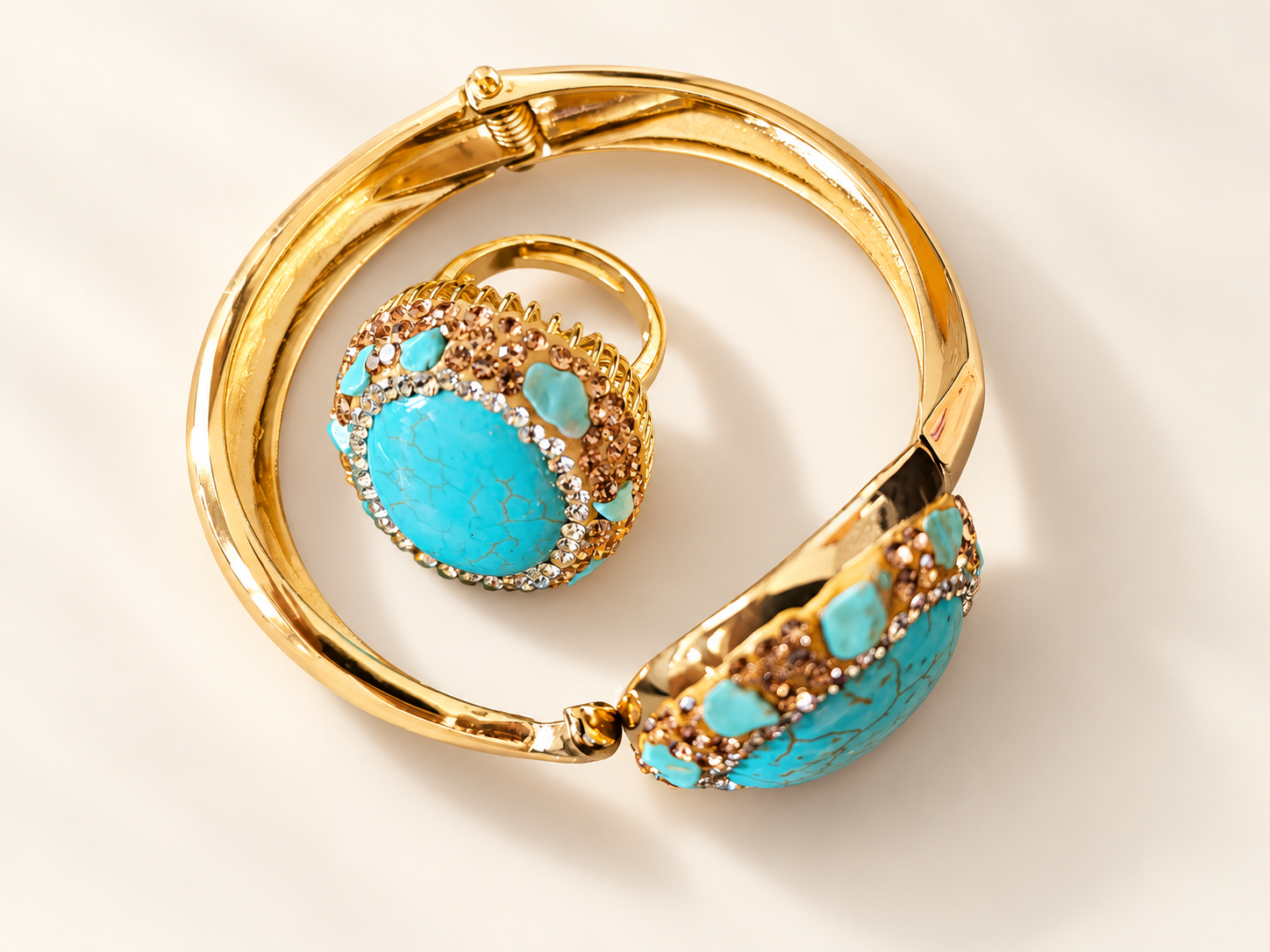 Parure Éclat Turquoise — parure — vue de dessus