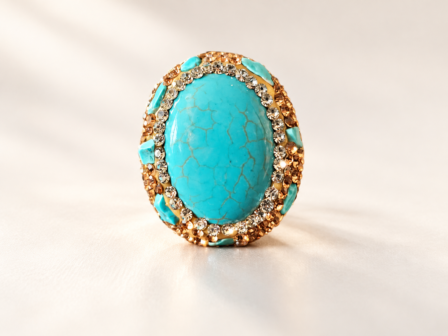 Parure Éclat Turquoise — bague — vue de face