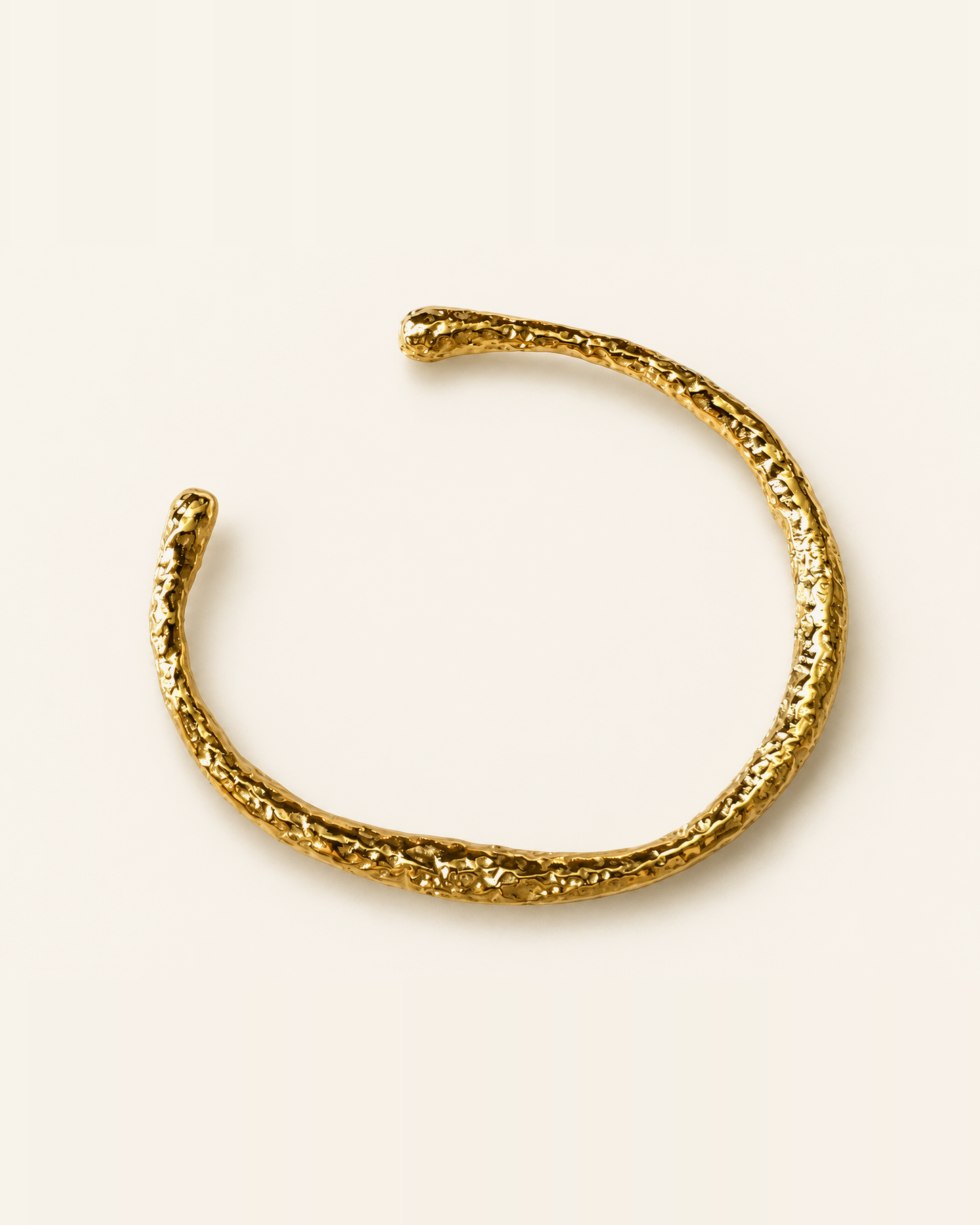 Bracelet Jonc Texturé Doré