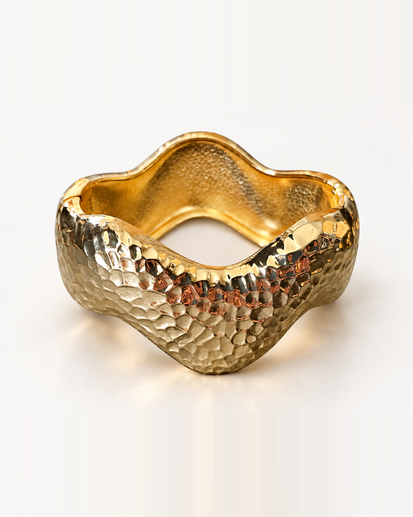 Bracelet Manchette Ondée — Doré