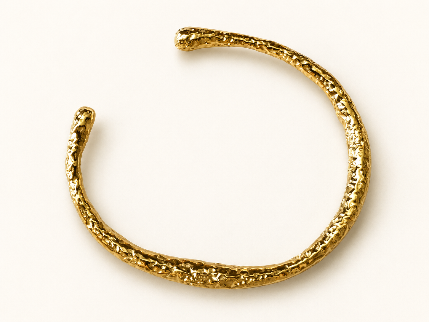 Bracelet Jonc Texturé Doré — Bracelet jonc texturé doré — vue principale