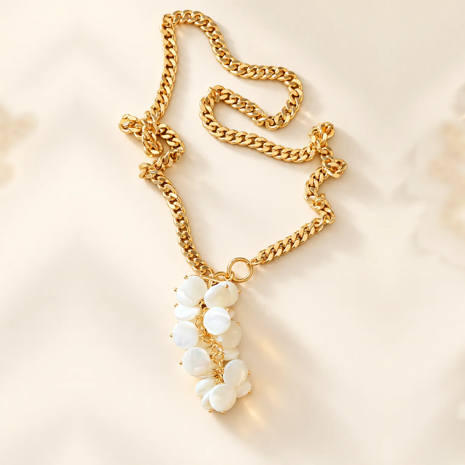 Collier Cascade Nacrée — Collier Cascade Nacrée — Vue stylisée