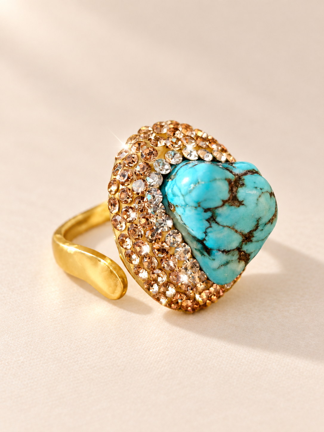 Bague Turquoise Caractère & Éclat — Bague — vue de face