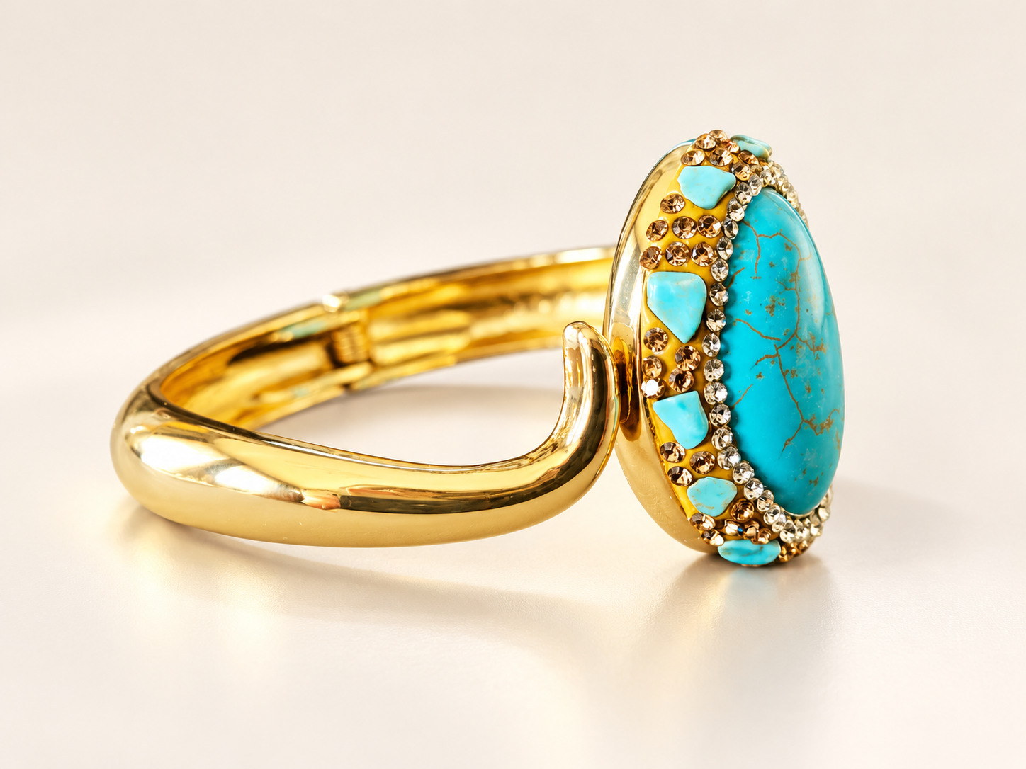 Parure Éclat Turquoise — bracelet — vue de profil