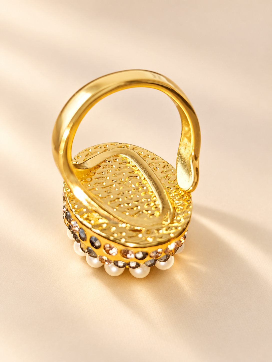 Bague Éclat Miel & Perles — Bague — vue arrière