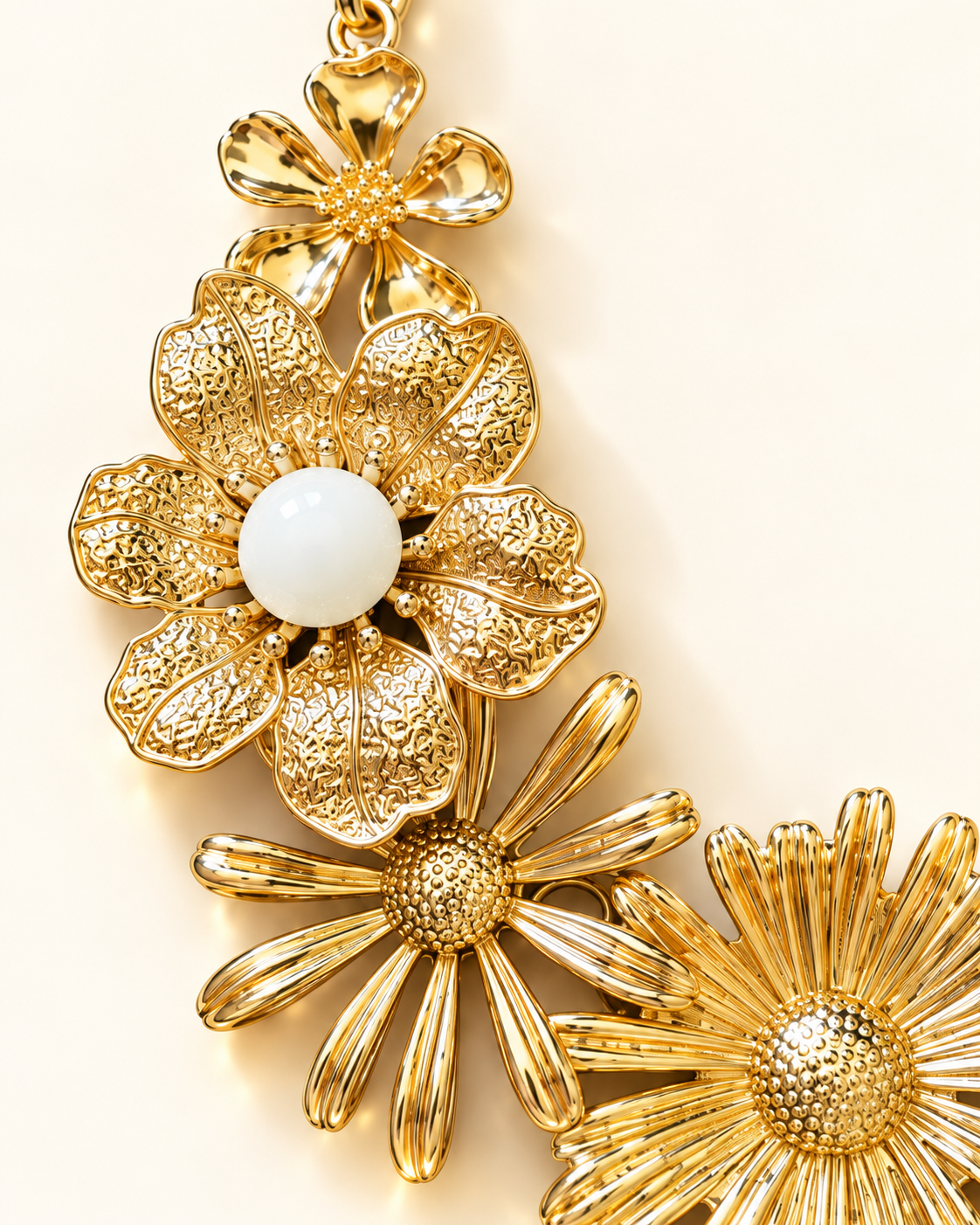 Collier Jardin Solaire — Détails floraux