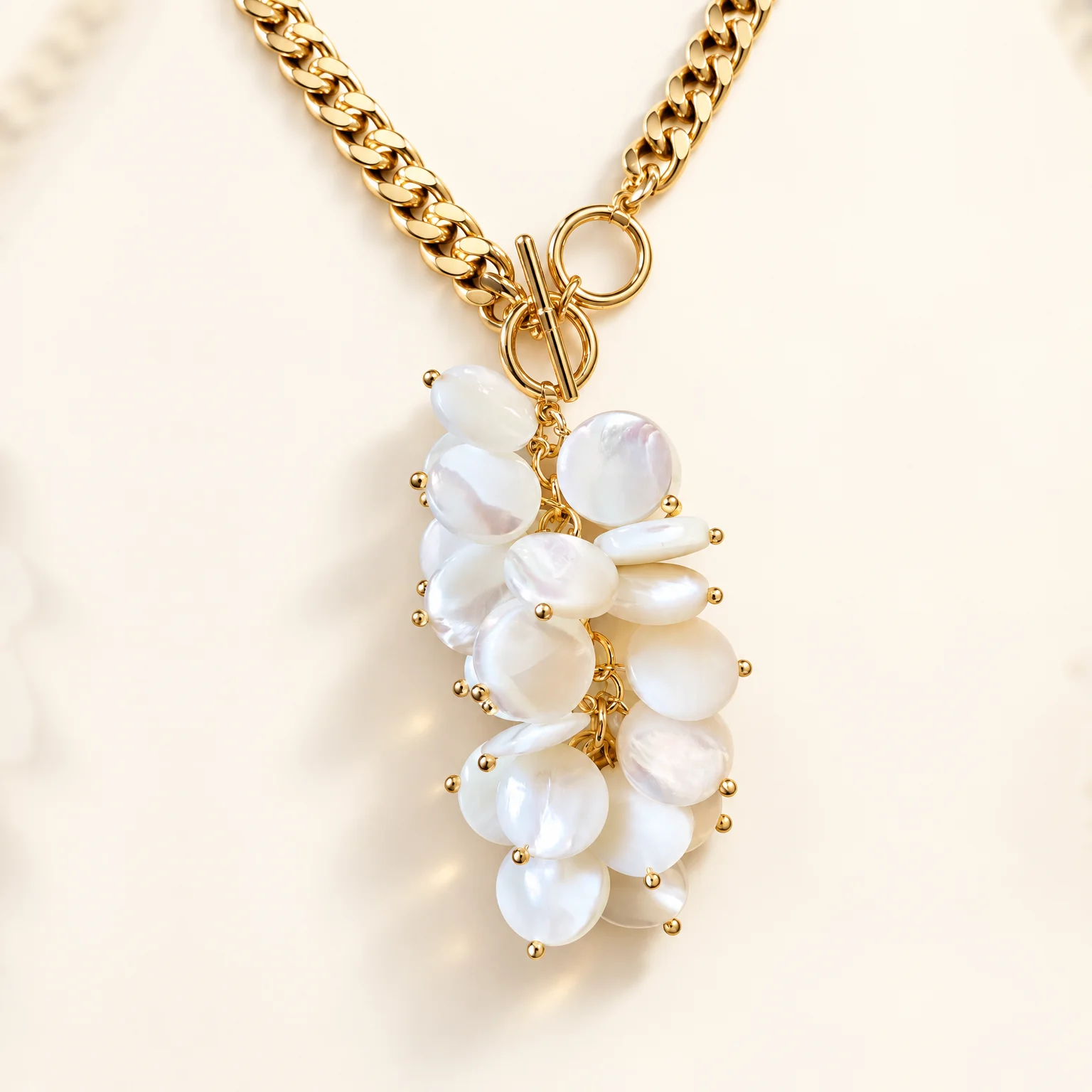 Collier Cascade Nacrée — Collier Cascade Nacrée — Détail du pendentif