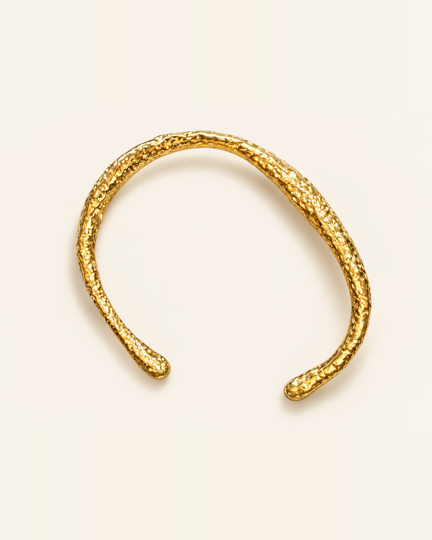 Bracelet jonc texturé doré — vue intérieure