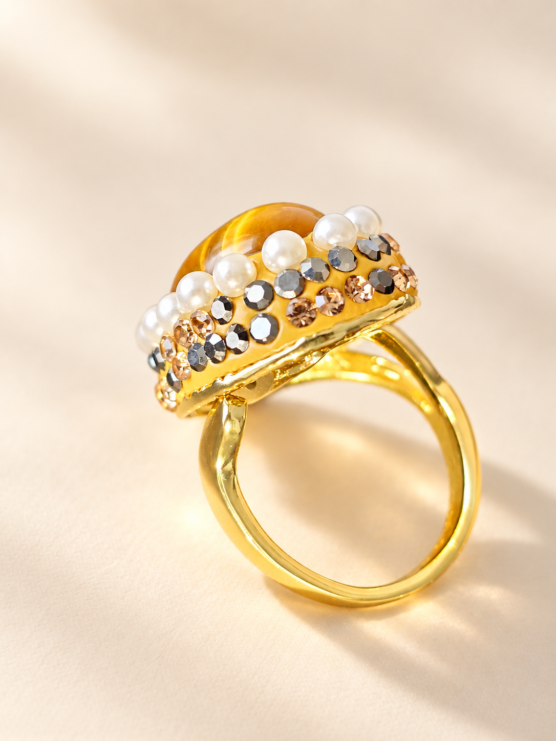 Bague Éclat Miel & Perles — Bague — sixième vue