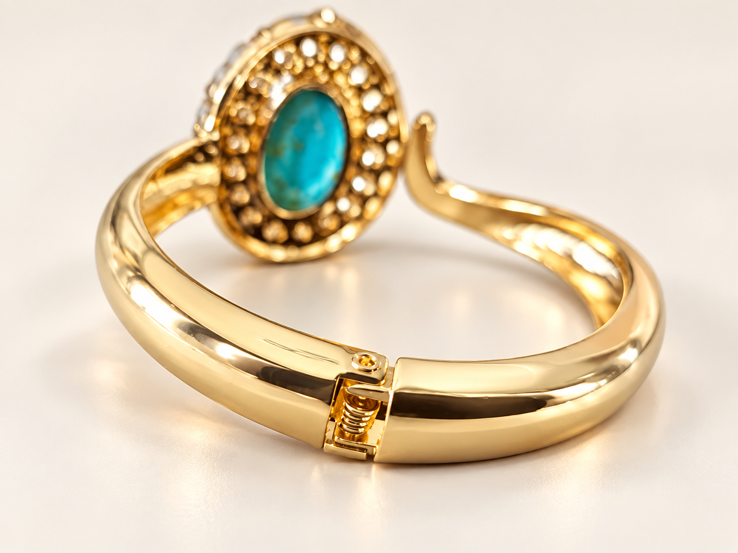 Parure Éclat Turquoise — bracelet — système d’ouverture articulé