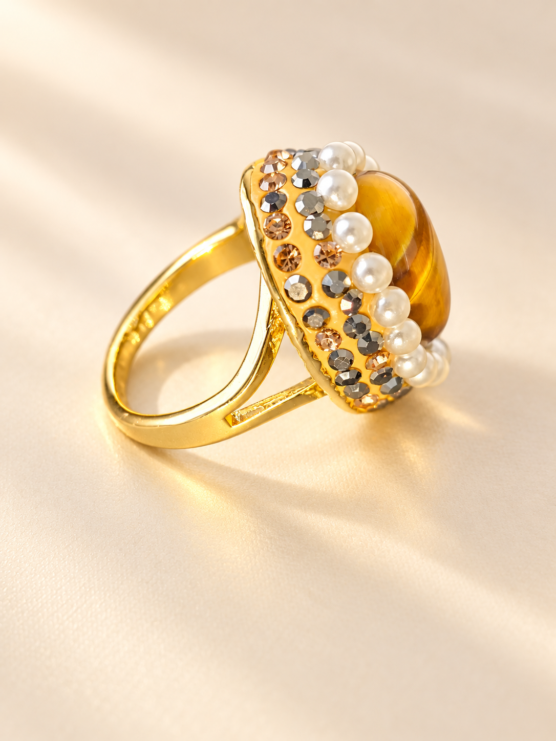 Bague Éclat Miel & Perles — Bague — cinquième vue