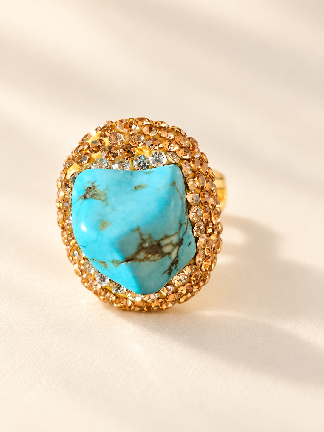 Bague Turquoise Ligne & Éclat