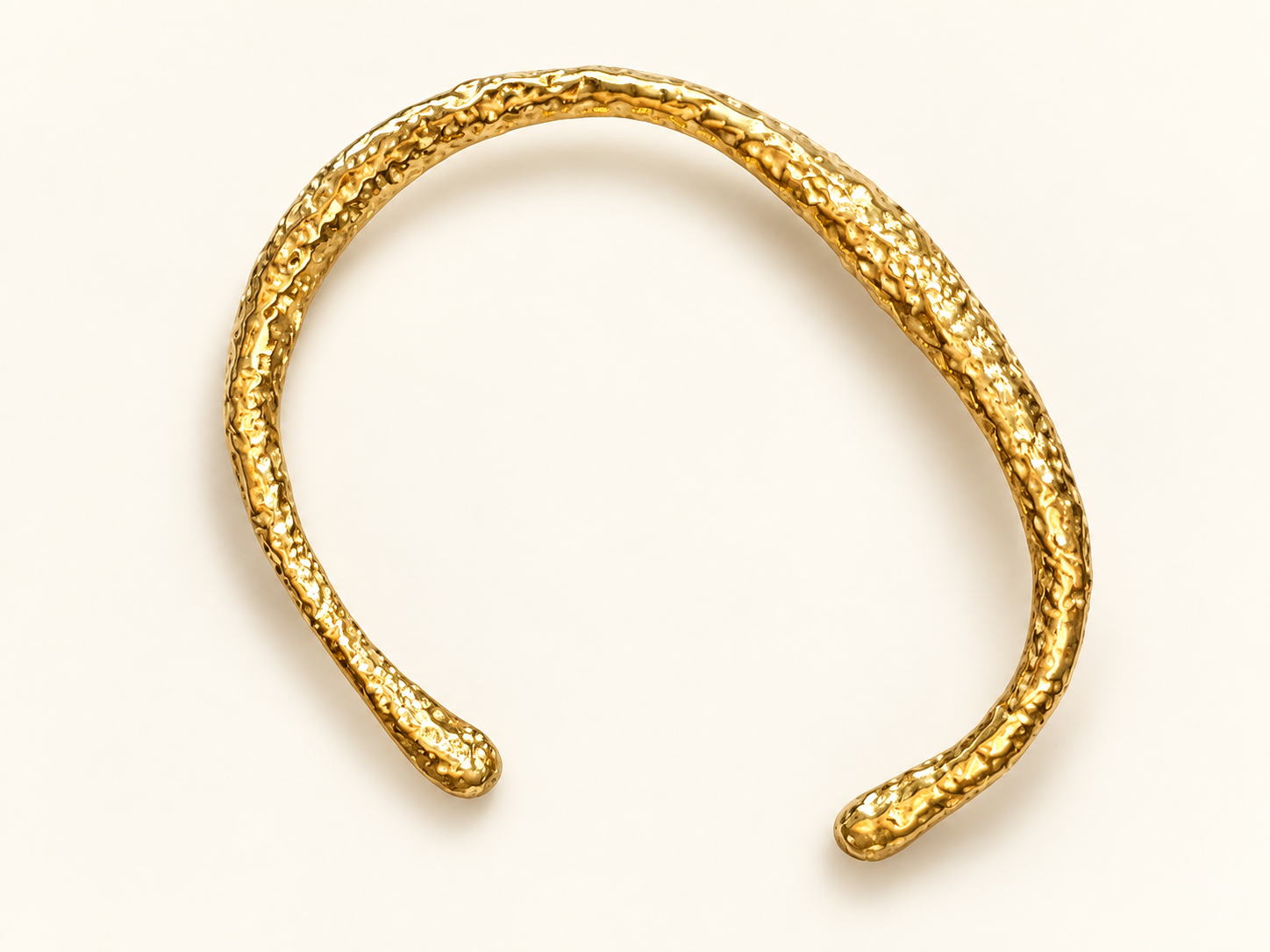 Bracelet Jonc Texturé Doré — Bracelet jonc texturé doré — vue intérieure