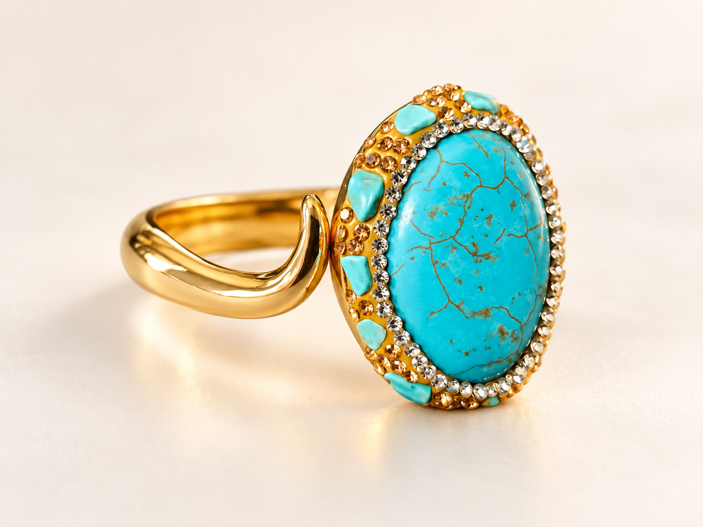 Parure Éclat Turquoise — bracelet — vue de trois-quarts