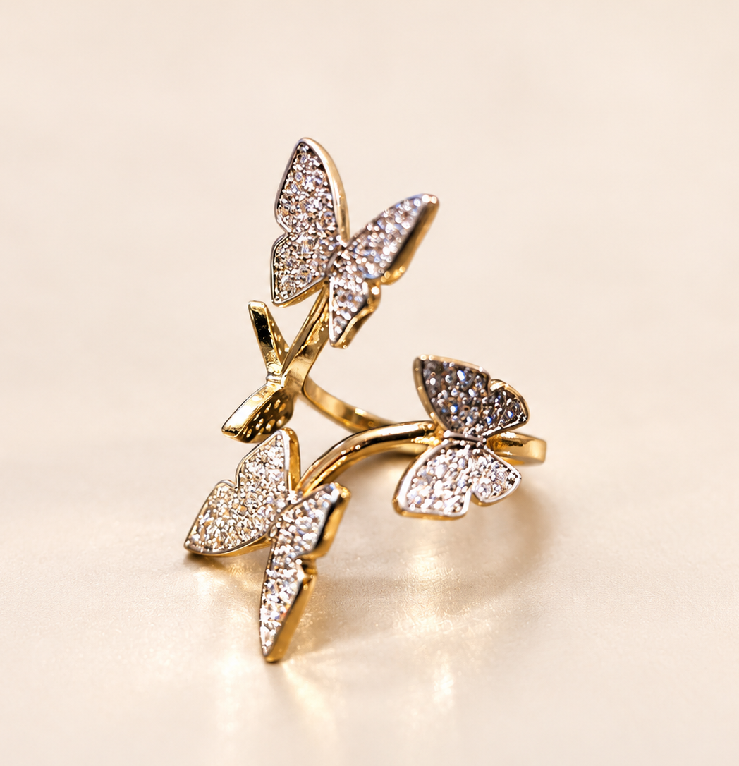 Bague Envol aux Papillons Dorés — vue 3