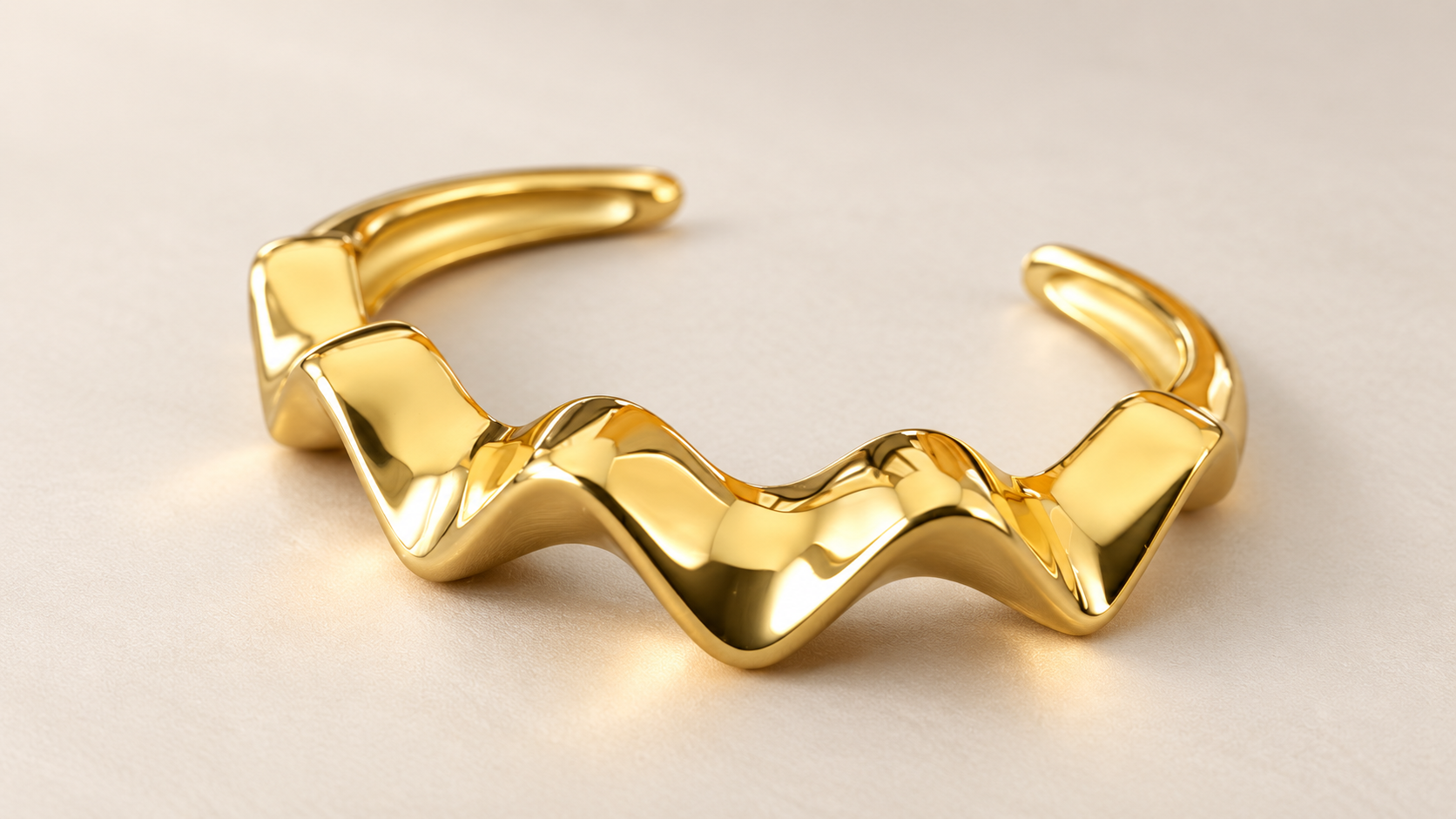 Bracelet Sillage Ruban Doré — vue principale