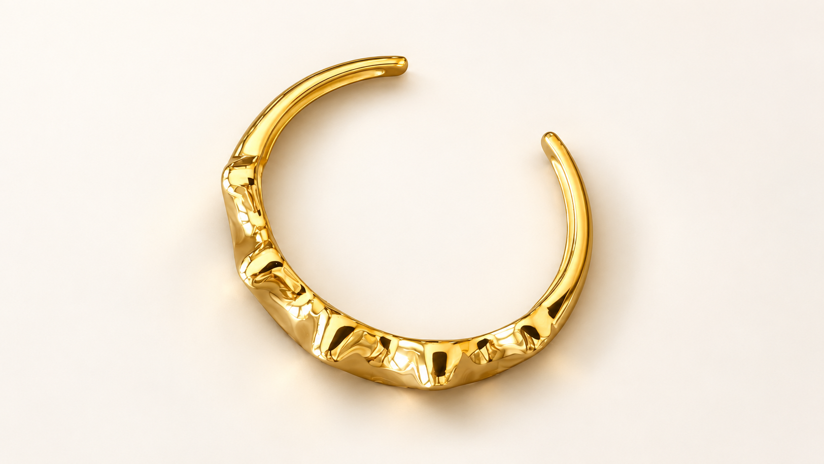 Bracelet Sillage Ruban Doré — vue de dessus