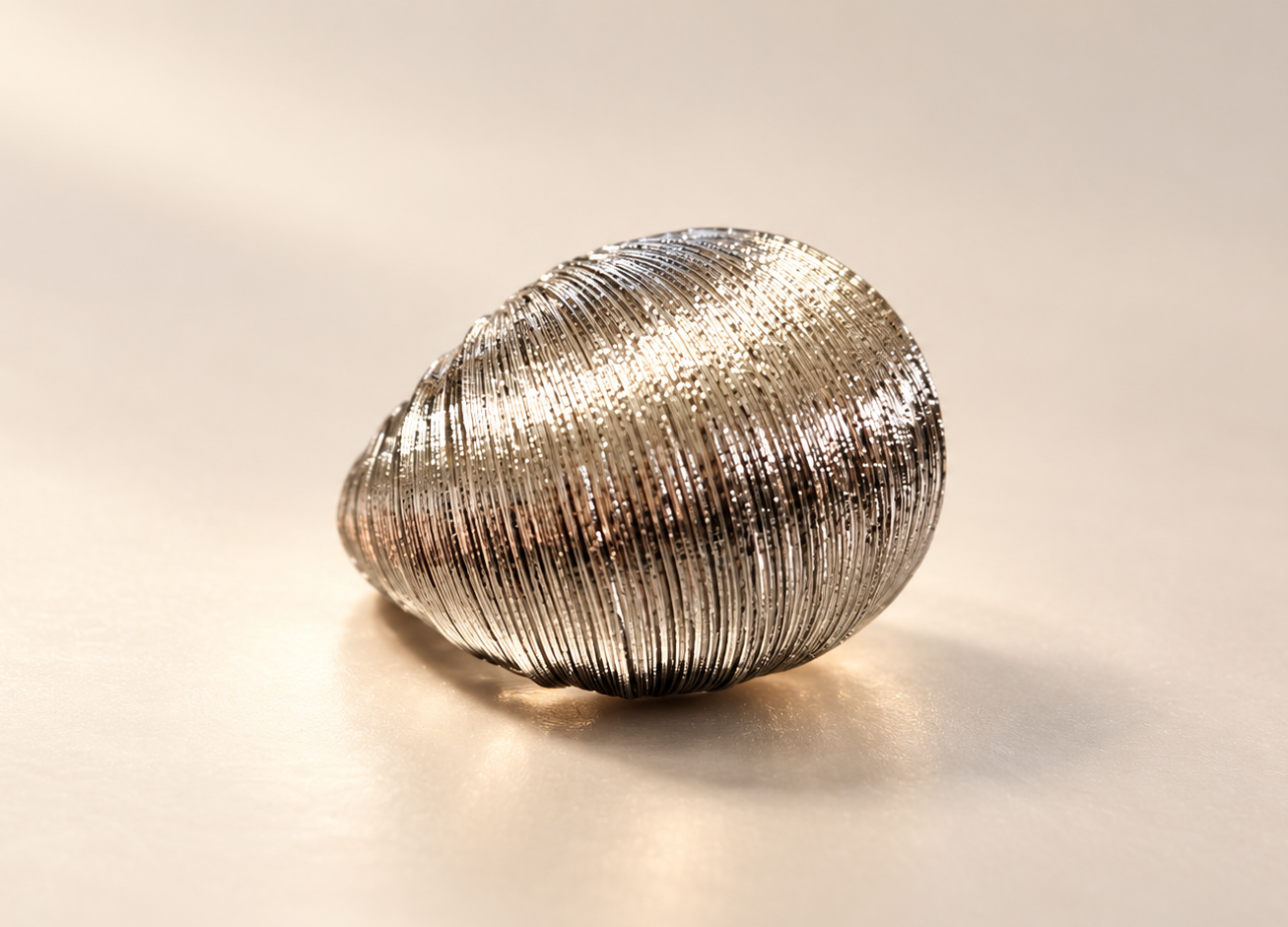 Bague Sillage Bombée Argentée